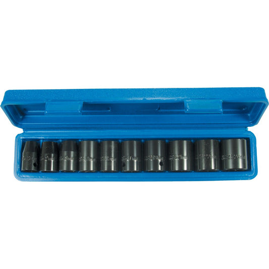 1/2"-Antrieb Kraftsteckschlüssel-Satz Stecknuss-Set 10-tlg. CM-Stahl 10-24 mm