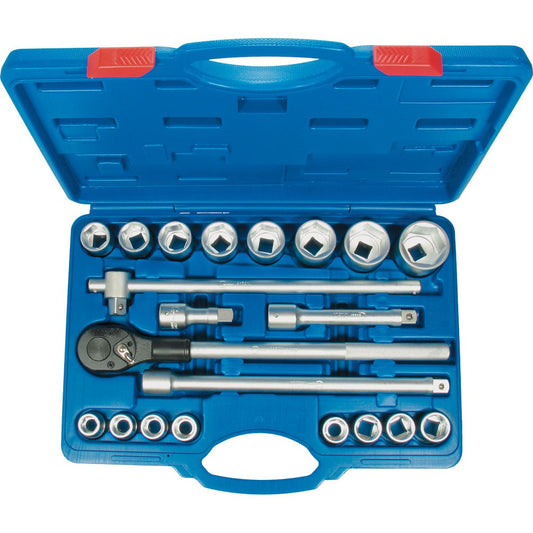 3/4"-Antrieb Steckschlüssel-Set Steckschlüssel-Garnitur  6-kant CV-Stahl 21-tlg