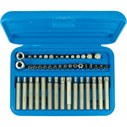 Schraubendreher Bit Satz TORX T-PROFIL VIELZAHN Innen-6-kant 3/8"  1/2" 46 tlg.