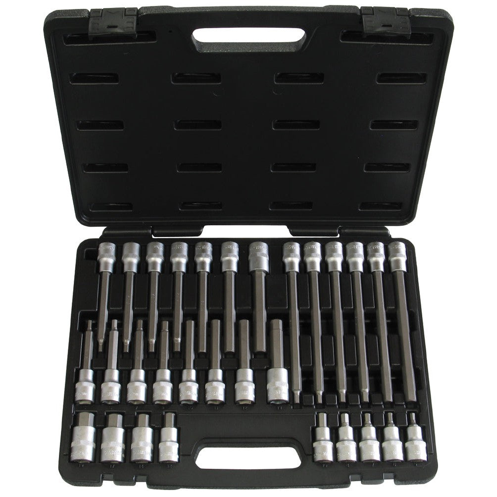 Schraubendreher-Einsätze Steckschlüssel-Set, 1/2"-Antrieb, 30-tlg. 5-19 mm