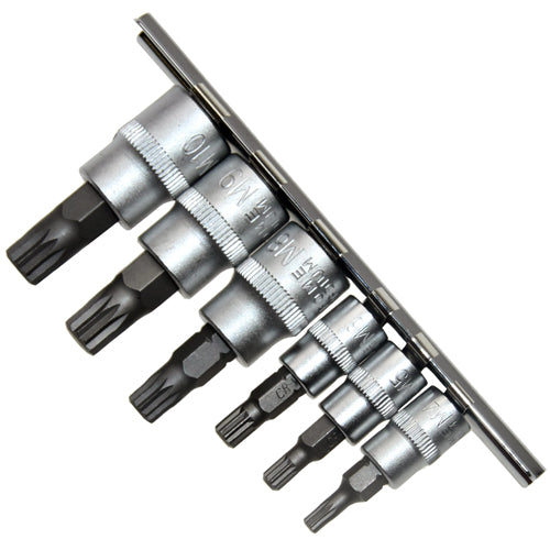 6 x VIELZAHN-Steckschlüssel Einsätze Bit 12-kant XZN 1/4 3/8 M4 M5 M6 M8 M9 M10