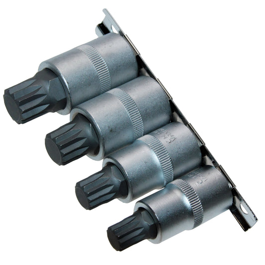 4 x VIELZAHN-Steckschlüssel Einsätze Bit 12-kant XZN 1/2" M12 M14 M16 M17