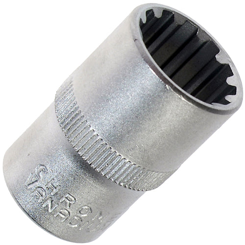 14 mm MULTI STECKSCHLÜSSELEINSATZ Stecknuss VIELZAHN 12-KANT E-PROFIL TORX E18