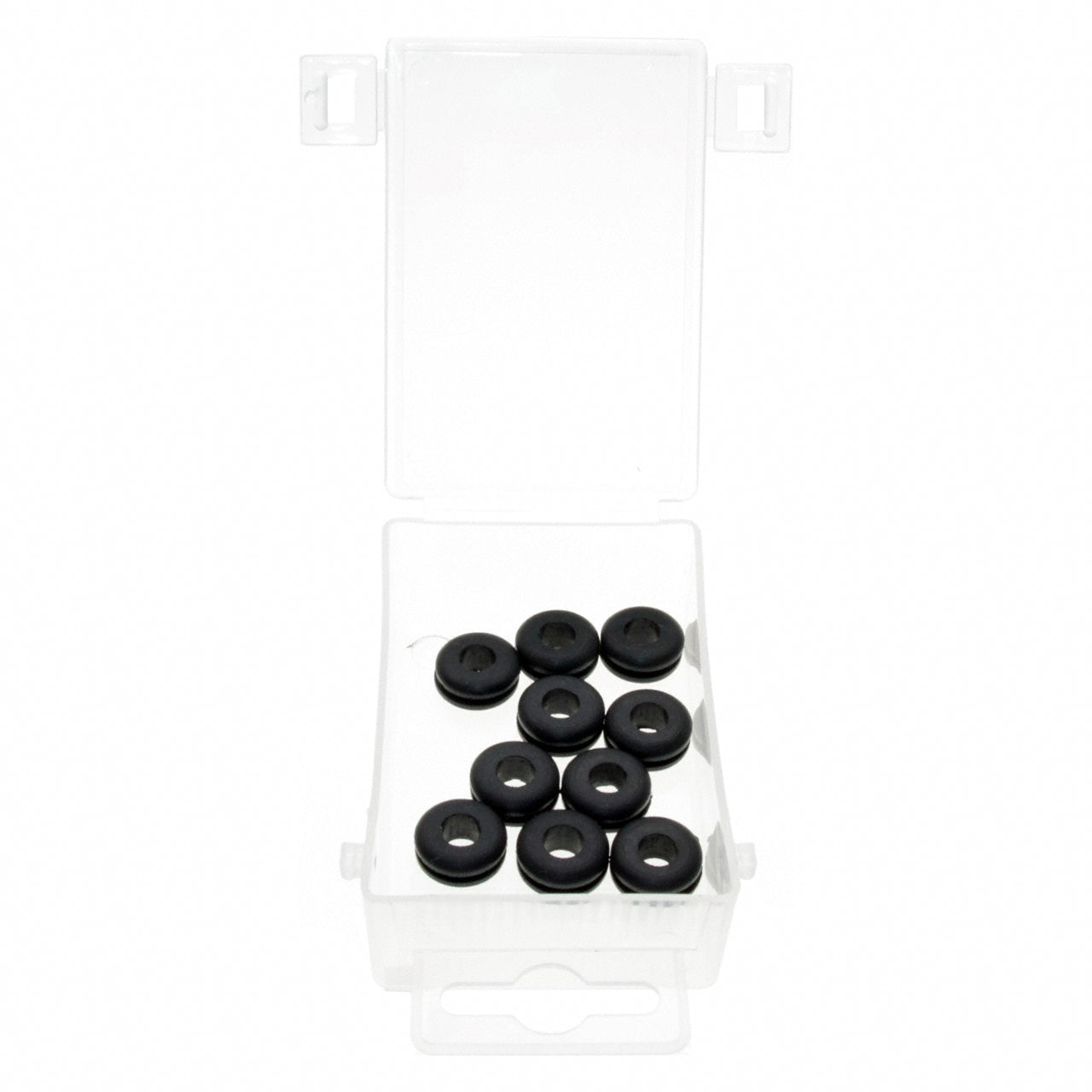 10 x Gummi Durchgangstüllen / Gummitülle TYP offen für Karosserie 7,14 x 12,7 mm