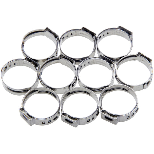 10 x Universal 1 Ohr Schlauchschellen Leitungsschelle Schlauchklemmen 8.8-10.5mm